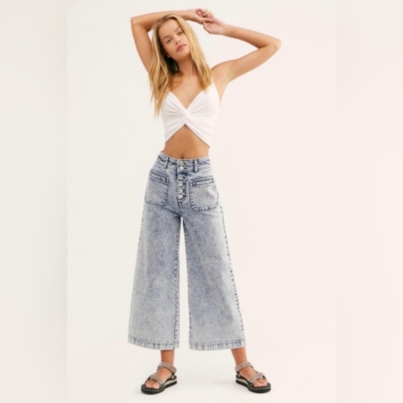 We the Free Colette Wide Leg Cropped Pant | Size 26 - Picture 1 of 10